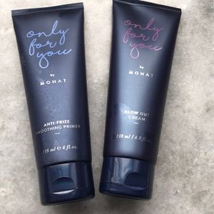 Monat anti frizz primer and blow out cream